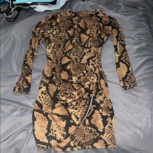 Snake skin soft print dress